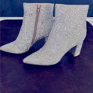 Brand new, never worn Betsey Johnson Cady Rhinestones Booties.
